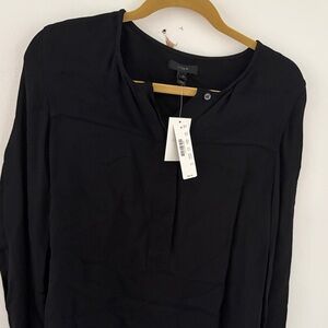 J. Crew Women's Elegant Black Blouse